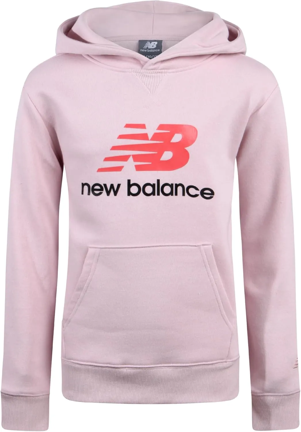 New Balance Boys' Hoodie - Durable Double Fleece Lined Pullover Sweatshirt with Reinforced Seams Kangaroo Pocket (Sizes 8-20)