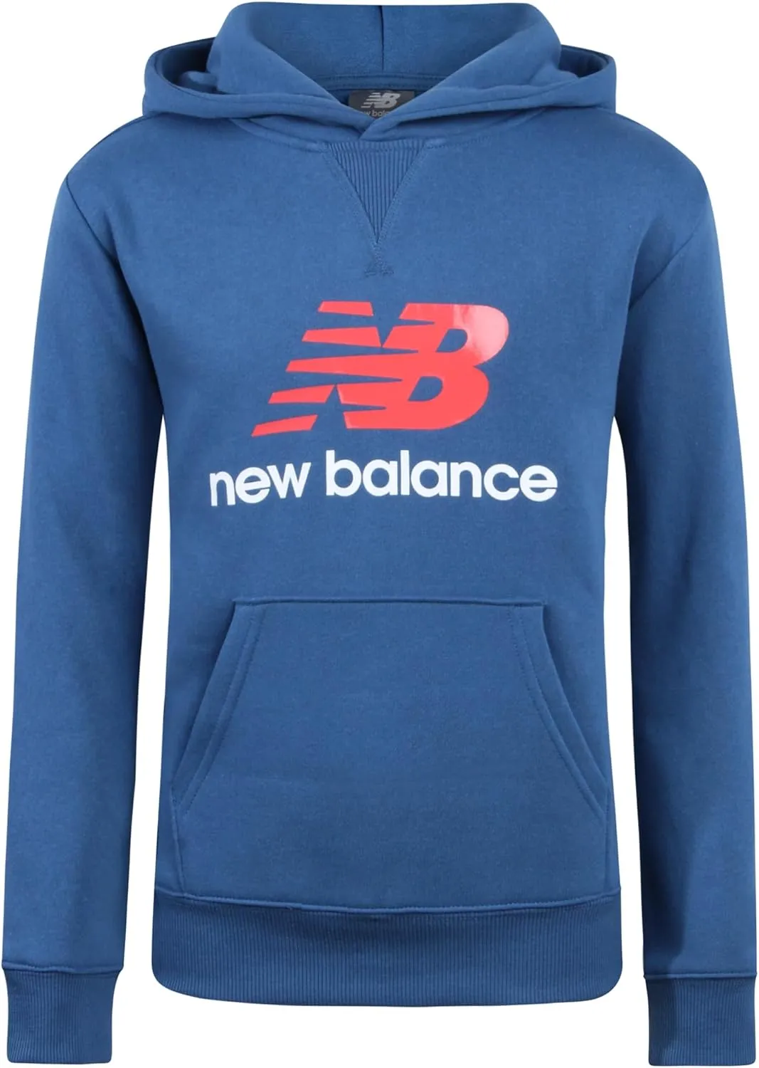 New Balance Boys' Hoodie - Durable Double Fleece Lined Pullover Sweatshirt with Reinforced Seams Kangaroo Pocket (Sizes 8-20)