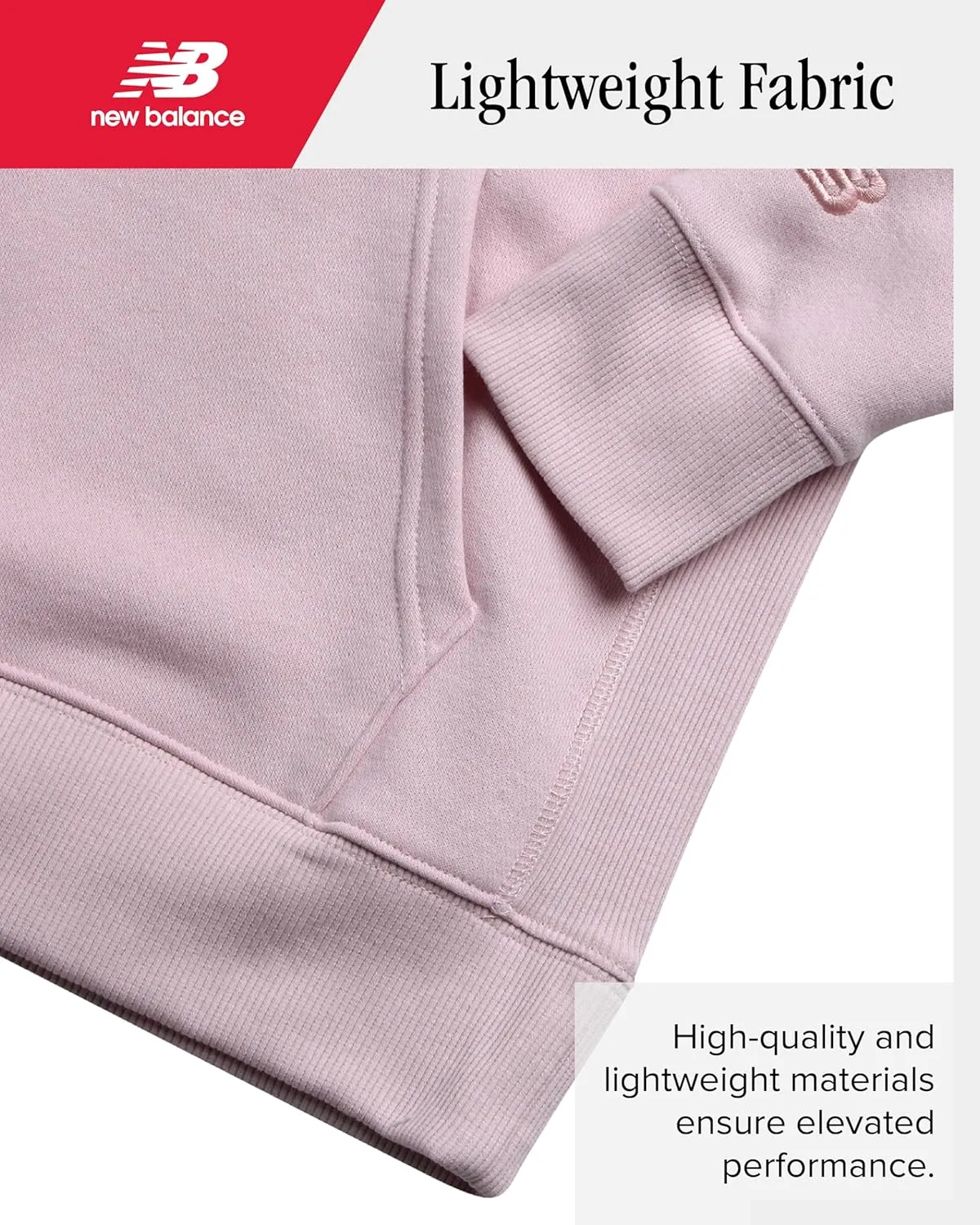 New Balance Boys' Hoodie - Durable Double Fleece Lined Pullover Sweatshirt with Reinforced Seams Kangaroo Pocket (Sizes 8-20)
