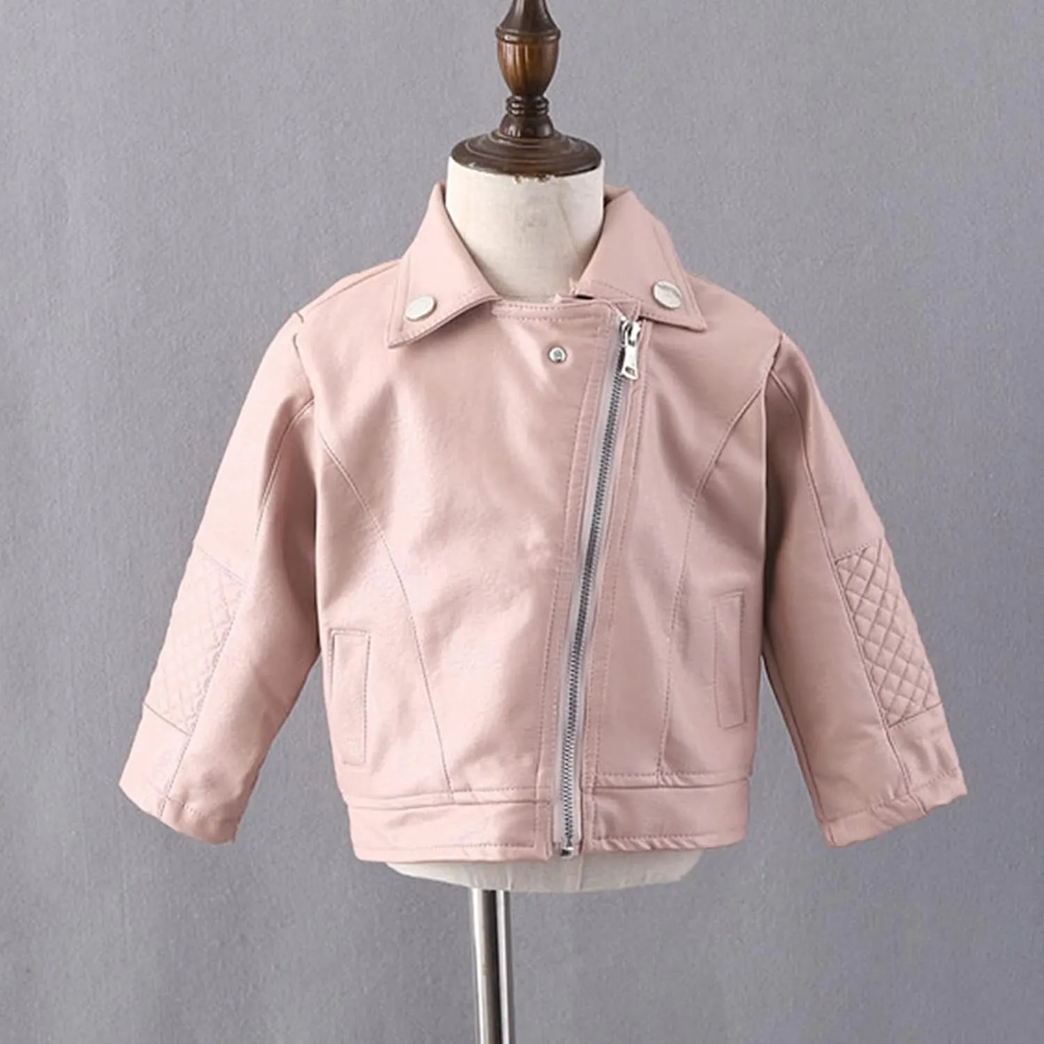 Outwear Baby Jacket Turn-down Short Coat Winter Leather Autumn Toddler Girls Kids Clothes Kids Winter Coat