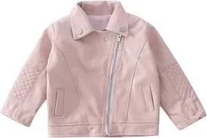Outwear Baby Jacket Turn-down Short Coat Winter Leather Autumn Toddler Girls Kids Clothes Kids Winter Coat