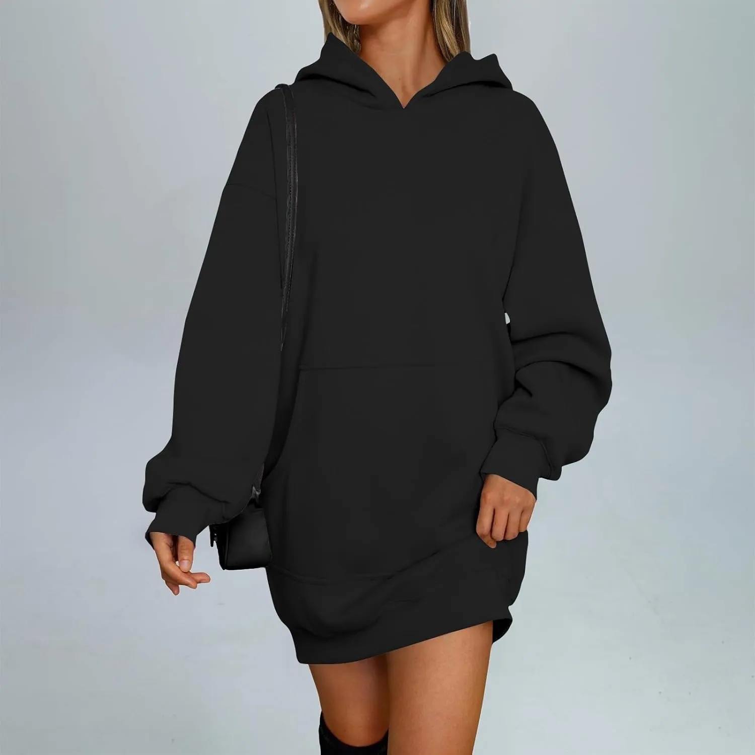 Oversized Hoodies for Women Fleece Long Sleeve Hooded Sweatshirt Loose Fitting Tops Drawstring Pullover with Pocket