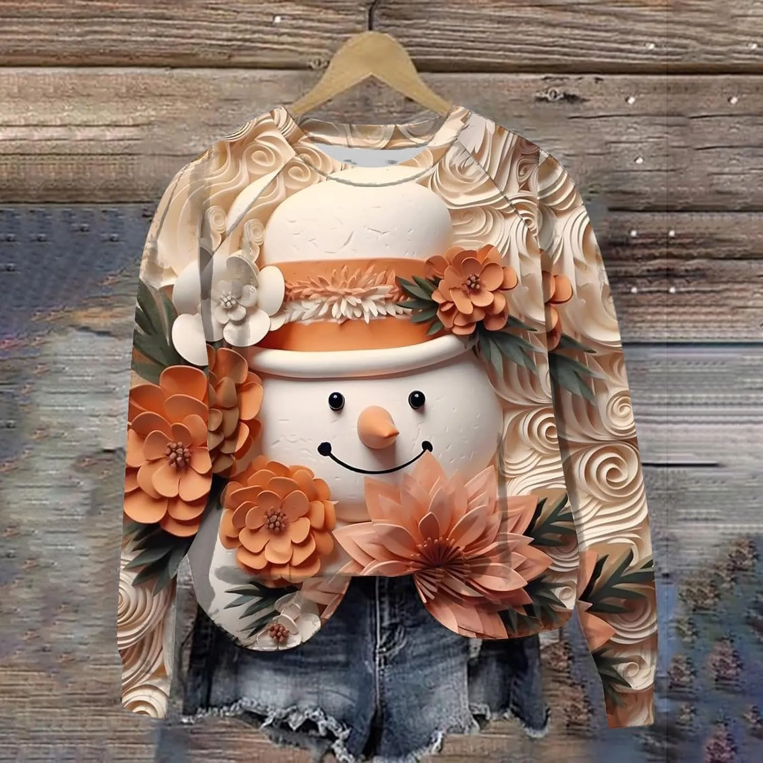 Oversized Hoodies For Women Long Sleeve Christmas Printed Sweatshirt Women'S Novelty Hoodiees Merry Sweatshirt Women