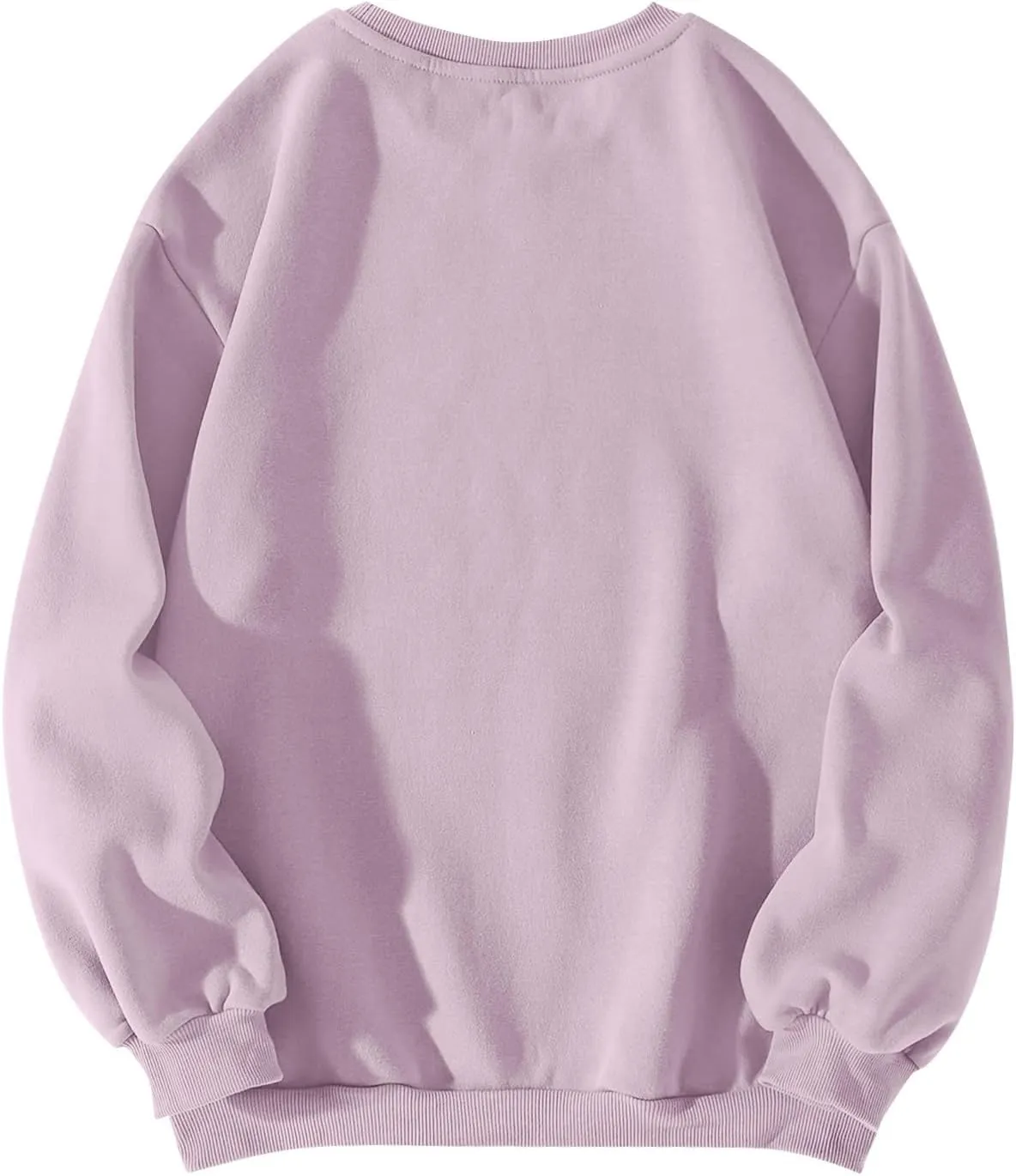 Oversized Sweatshirt for Women Fleece Bow Print Crewneck Sweatshirts Long Sleeve Drop Shoulder Comfy Cotton Pullover
