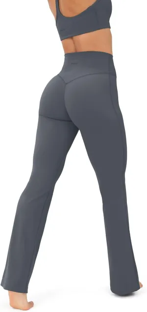 PAVOI ACTIVE High Waisted Flare Leggings for Women - Buttery Soft Bell Bottom Workout Flared Wide Leg Yoga Pants - FlexFlow
