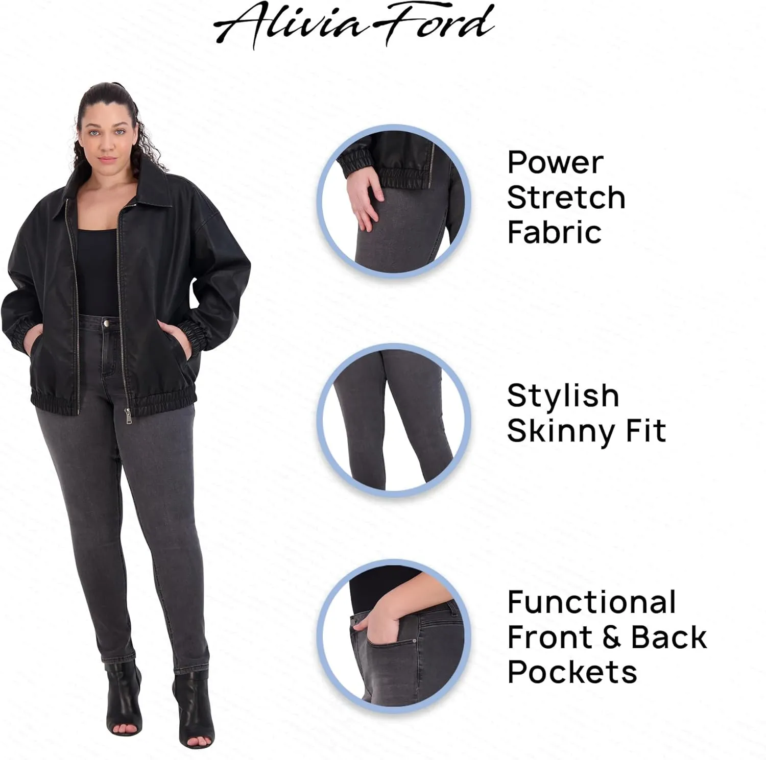 Plus Size Jeans for Women  High Waisted Skinny Jeans for Women  29