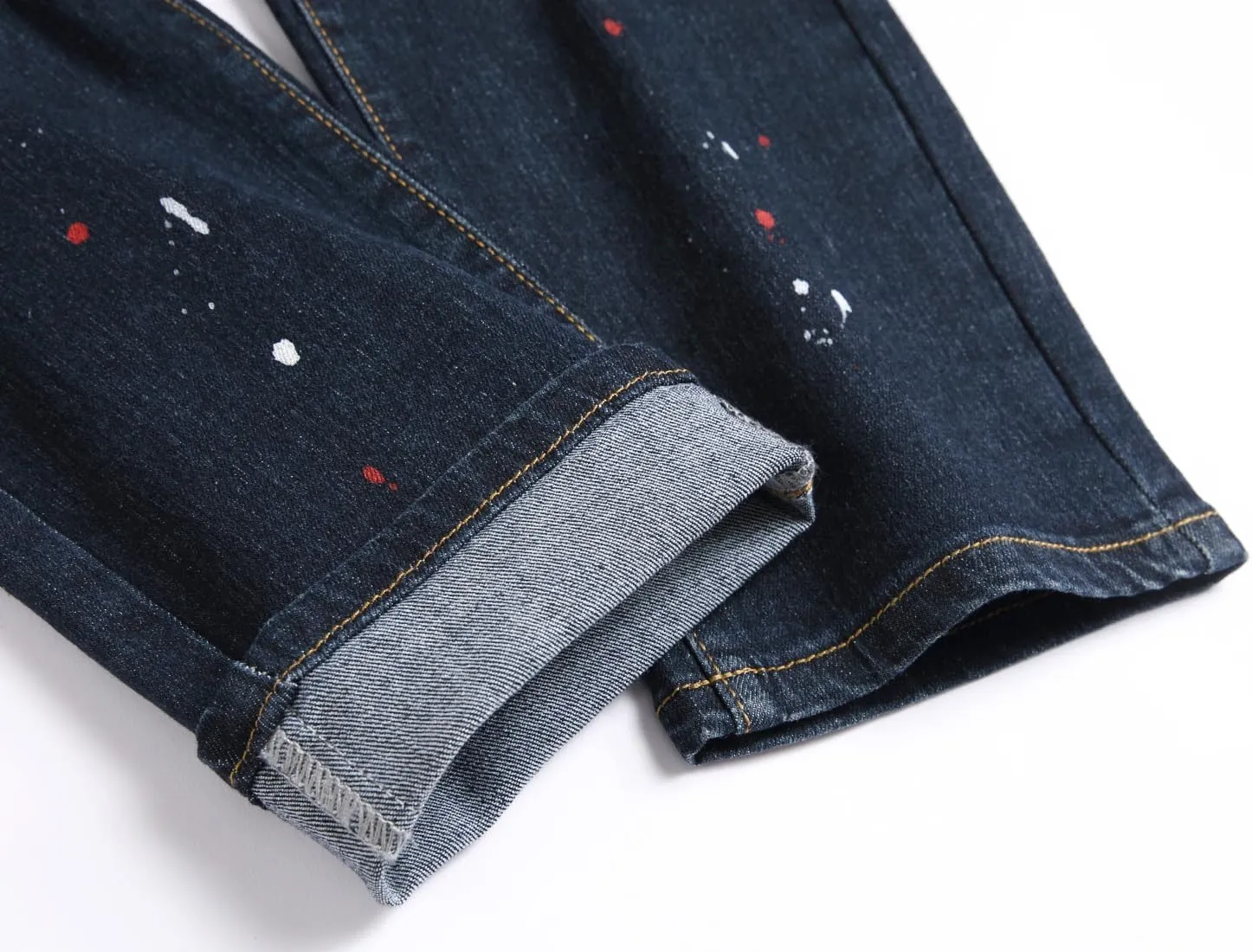 QIMYUM Men's Slim Fit Jeans Ripped Skinny Jeans for Men, Fashion Biker Jeans Stretch Moto Cargo Denim Pants