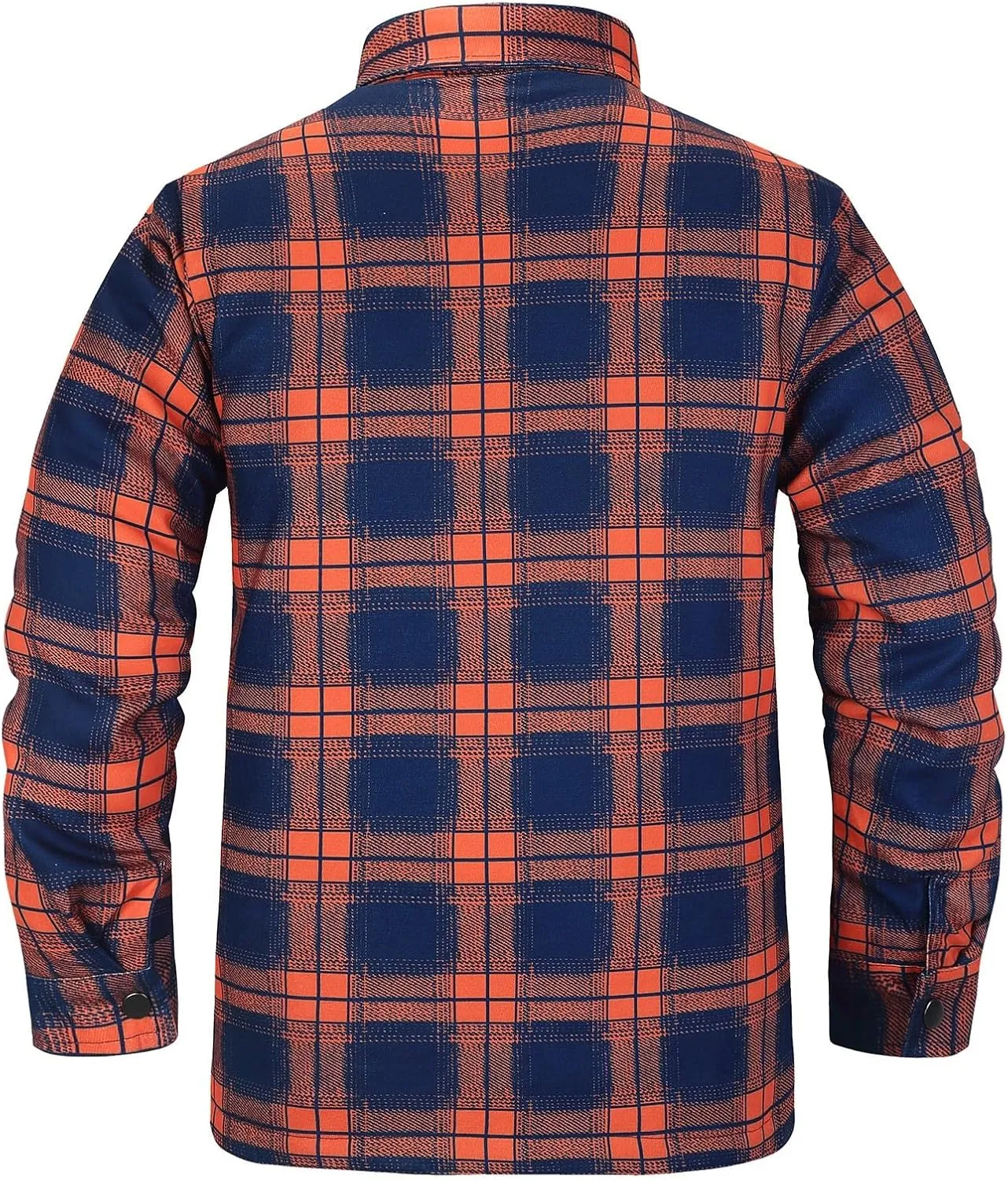 SHAOBGE Mens Fleece Lined Flannel Plaid Shirts Jacket Button Down Sherpa Jackets with Hood Long Sleeve Winter Hooded Coats