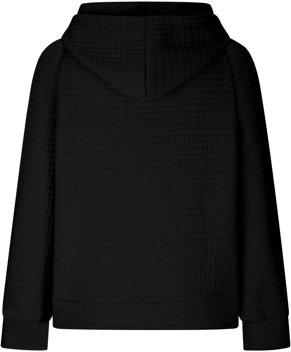 SHOPESSA Women Pullover Hoodie Sweatshirt Waffle-Knit Shacket Hooded Loose Fit Lightweight Jacket Long Sleeve Boyfriend Shirt