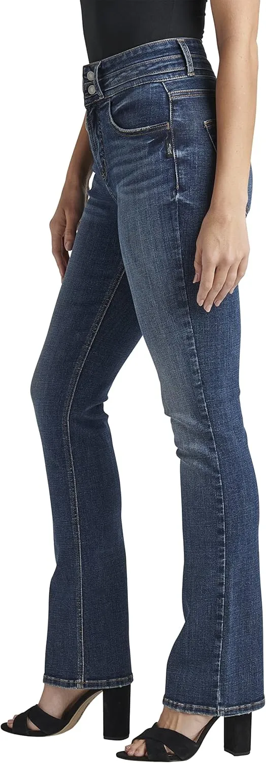 Silver Jeans Co. Women's Avery High Rise Curvy Fit Slim Bootcut Jeans-Legacy