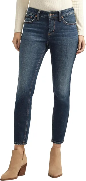Silver Jeans Co. Women's Elyse Mid Rise Comfort Fit Skinny Jeans