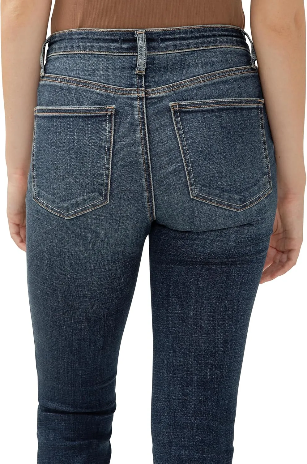 Silver Jeans Co. Women's Most Wanted Mid Rise Straight Leg Crop Jeans