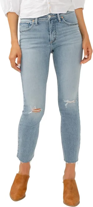 Silver Jeans Co. Women's Most Wanted Mid Rise Straight Leg Crop Jeans