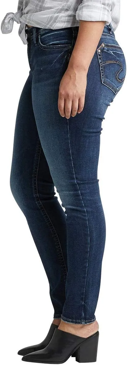 Silver Jeans Co. Women's Plus Size Suki Mid Rise Skinny Jeans