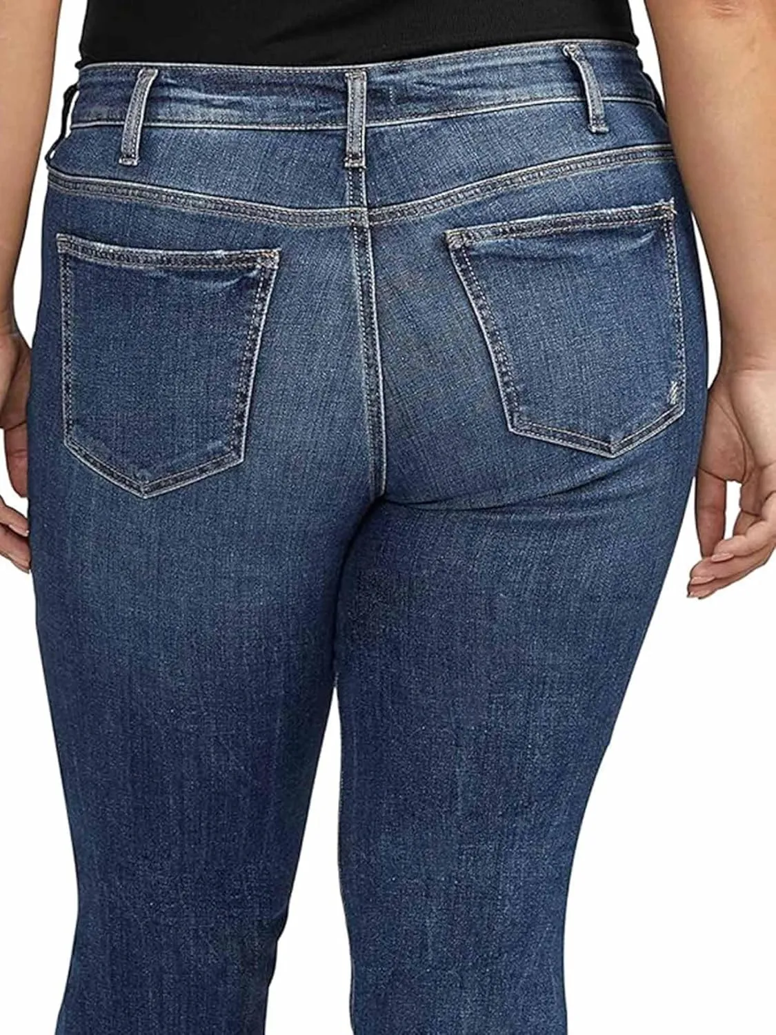Silver Jeans Co. Women's Plus Size Suki Mid Rise Slim Bootcut Jeans