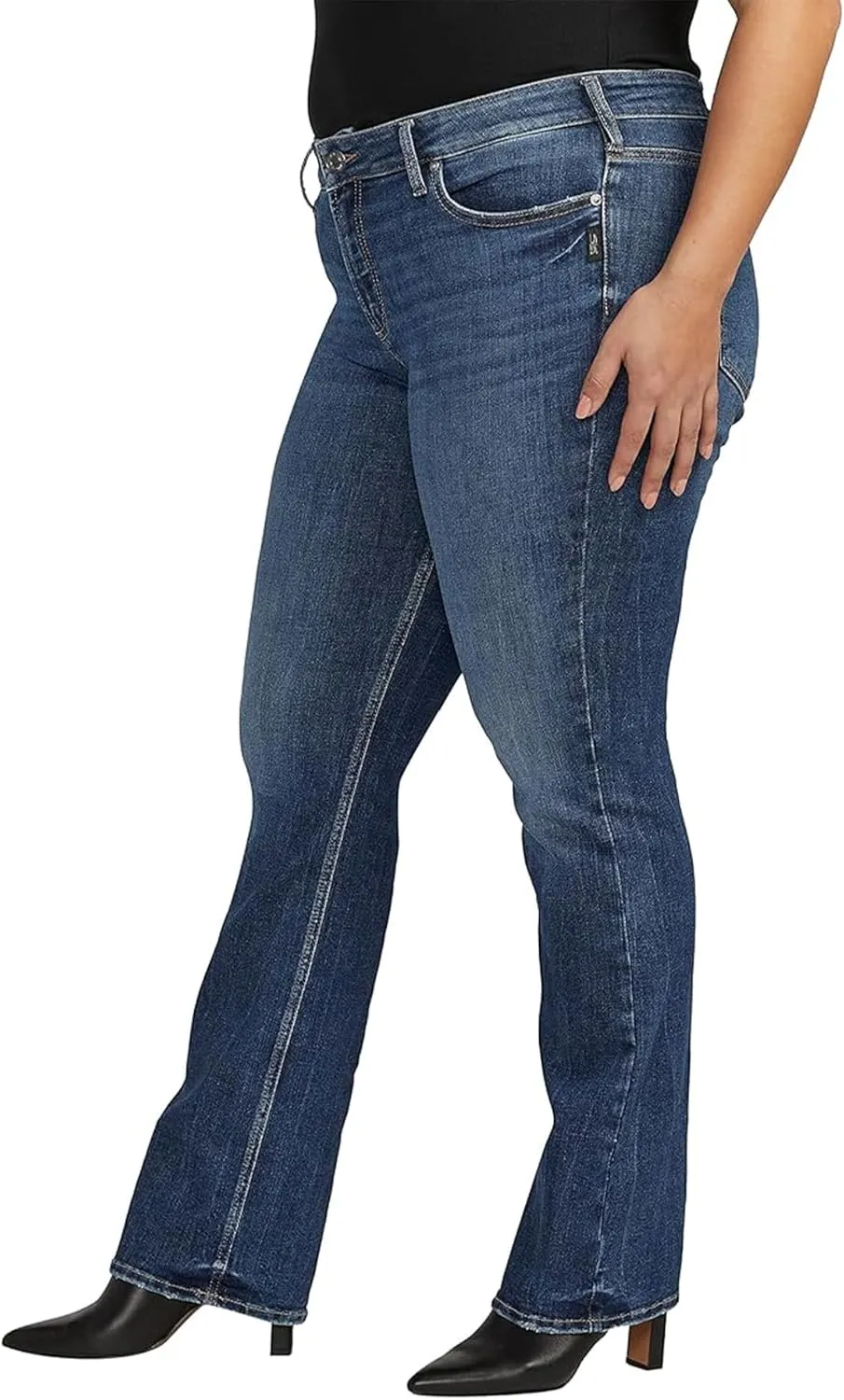 Silver Jeans Co. Women's Plus Size Suki Mid Rise Slim Bootcut Jeans
