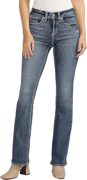 Silver Jeans Co. Women's Suki Mid Rise Curvy Fit Bootcut Jeans