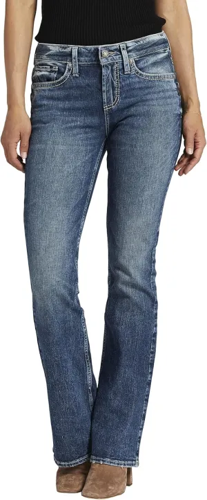 Silver Jeans Co. Women's Suki Mid Rise Curvy Fit Bootcut Jeans