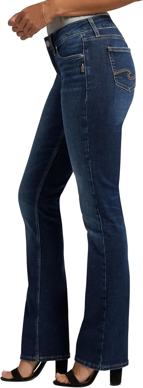 Silver Jeans Co. Women's Suki Mid Rise Curvy Fit Slim Bootcut Jeans - Legacy