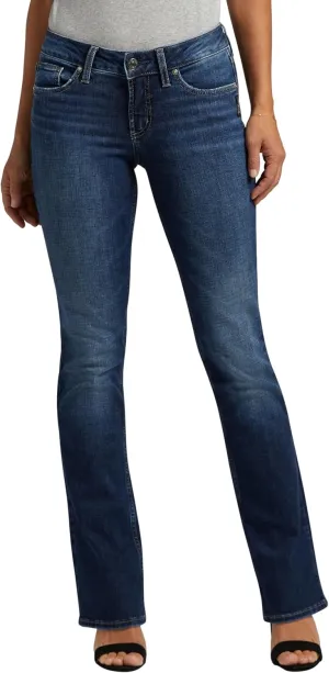 Silver Jeans Co. Women's Suki Mid Rise Curvy Fit Slim Bootcut Jeans - Legacy