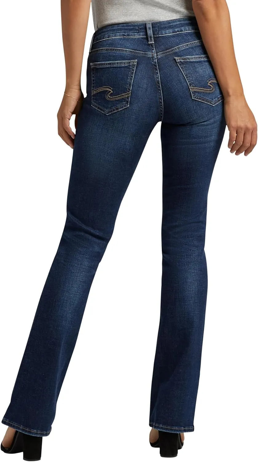 Silver Jeans Co. Women's Suki Mid Rise Curvy Fit Slim Bootcut Jeans - Legacy