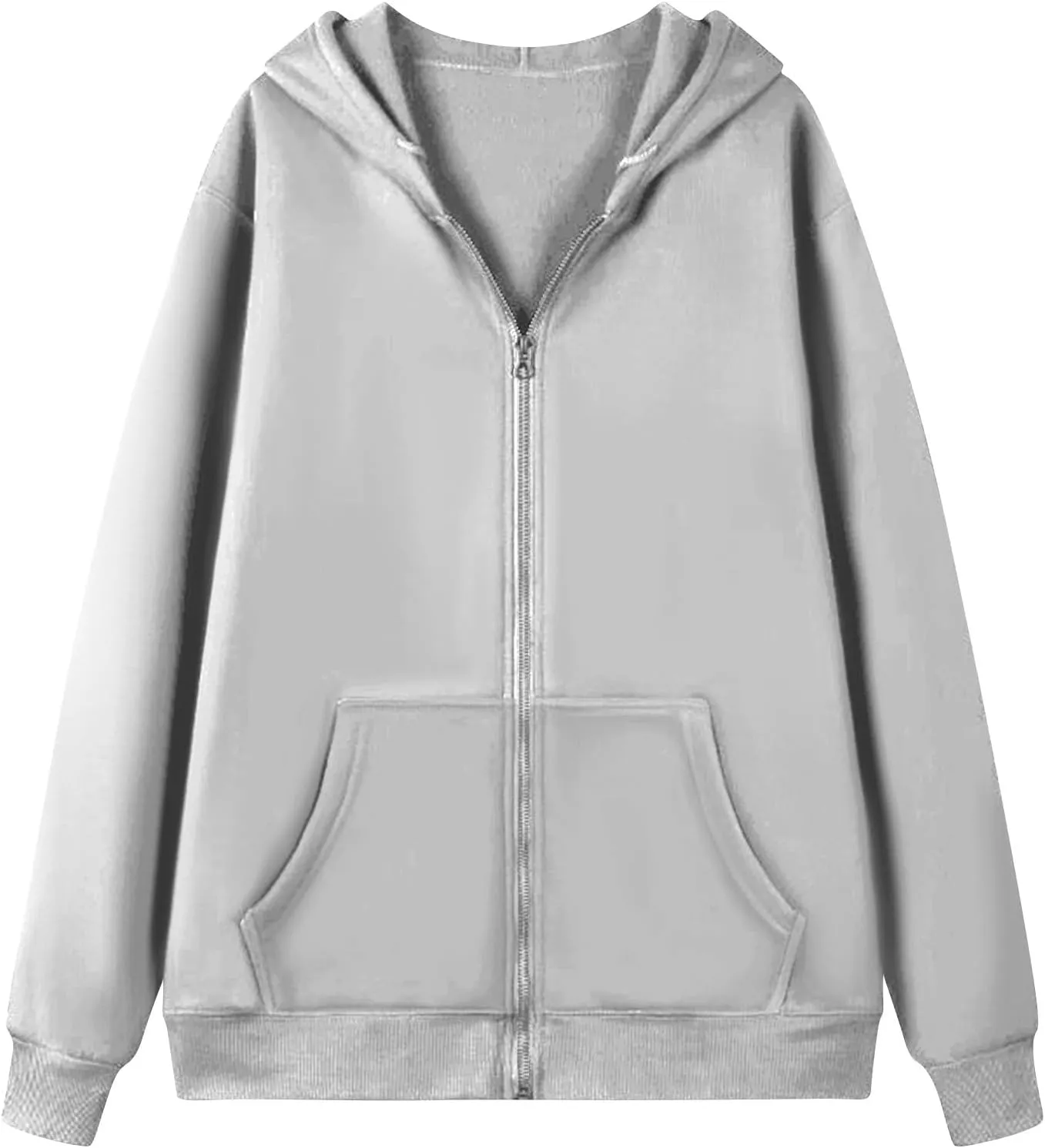 slqdgmryz Womens Zip Up Hoodies Oversized Fleece Jacket Winter Plain Y2k Hoodie Drawstring Hooded Sweatshirt with Pockets