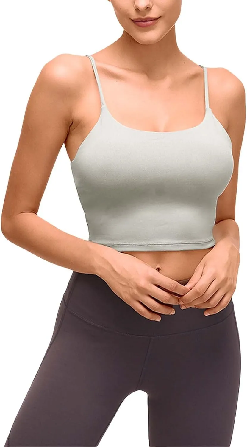 Sports Tank Tops For Women Seamless Built In Bra Camisoles White Tank Top Women Plus Size Bustier Top