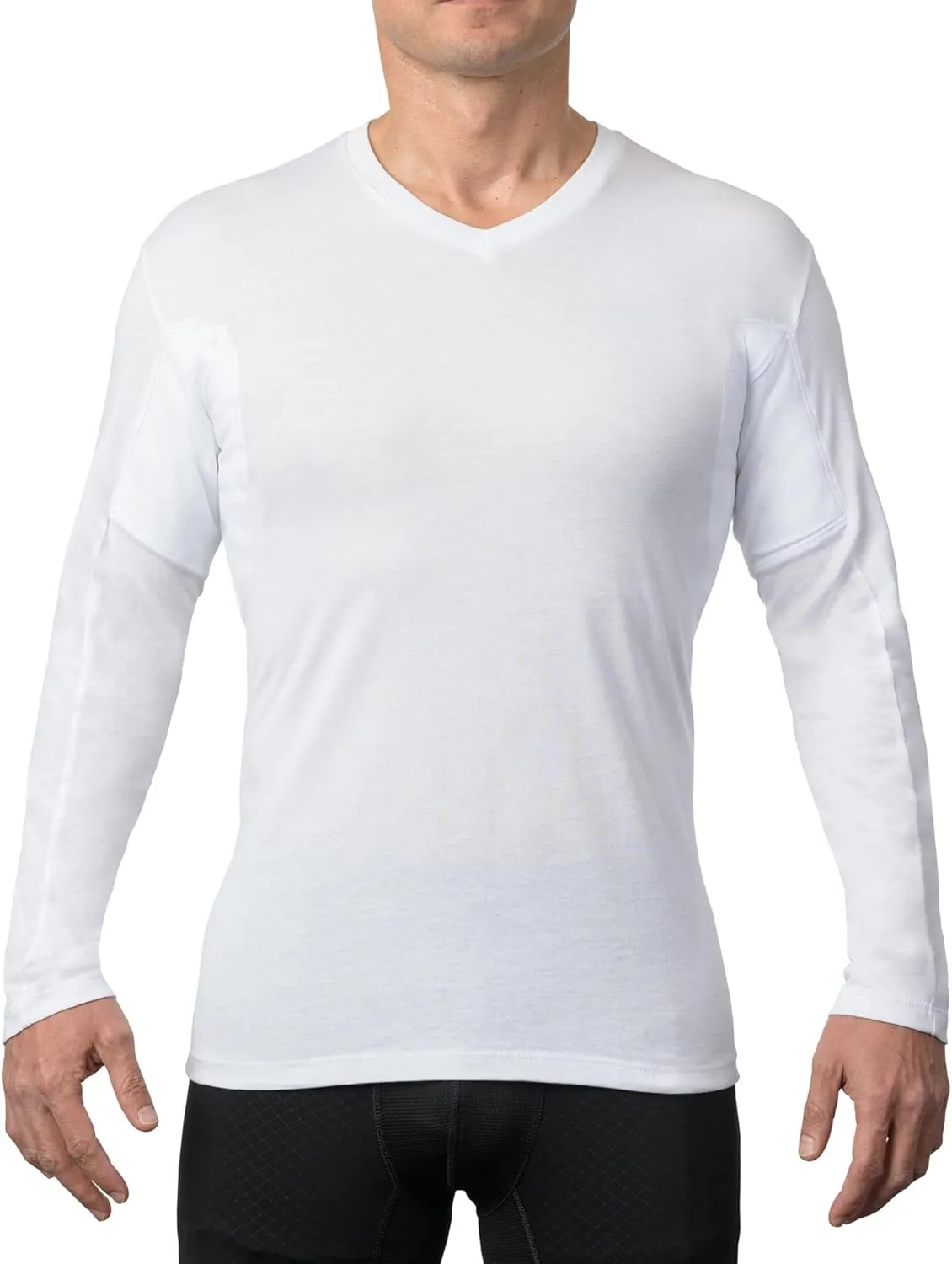 T THOMPSON TEE Men's Sweatproof Long Sleeve Undershirt | Cotton/Micromodal V Neck