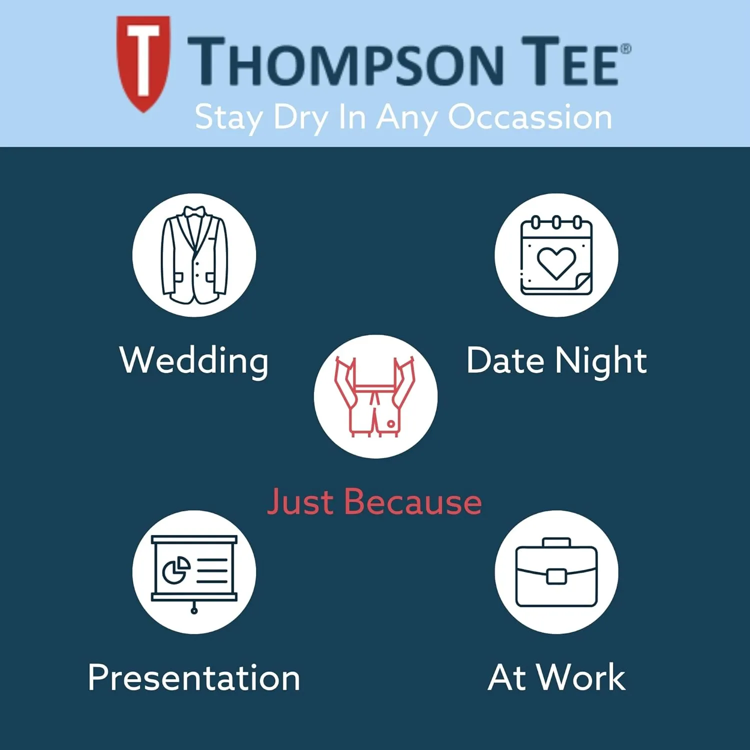 T THOMPSON TEE Men's Sweatproof Long Sleeve Undershirt | Cotton/Micromodal V Neck