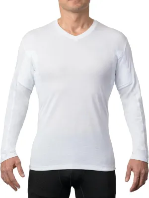 T THOMPSON TEE Men's Sweatproof Long Sleeve Undershirt | Cotton/Micromodal V Neck