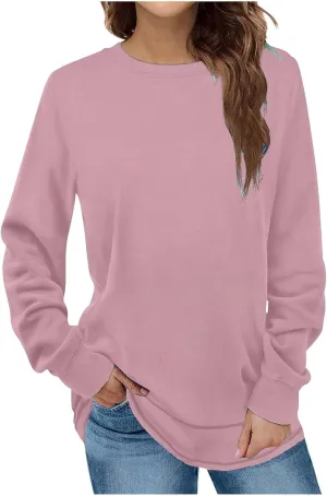 TANGNADE Womens Oversized Sweatshirt Casual Crewneck Long Sleeve Pullover Tops Fall Outfits Ladies Winter Clothing
