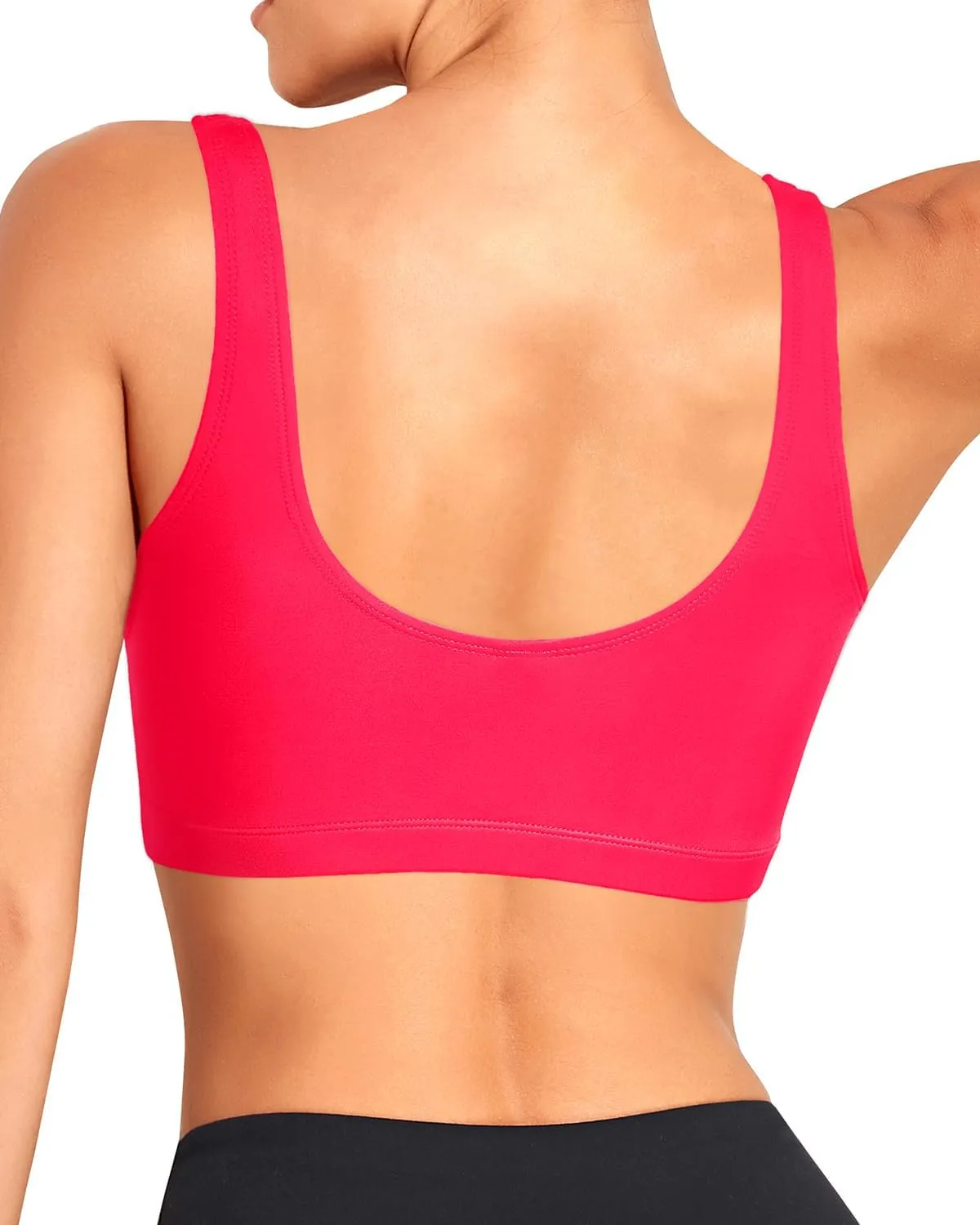Tempt Me Women Sports Bra Bikini Top Push Up Scoop Neck Bathing Suits Top for Teen Girls