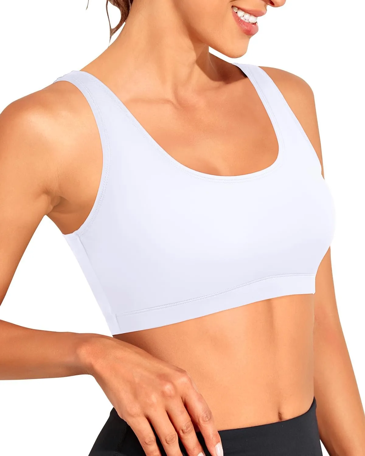 Tempt Me Women Sports Bra Bikini Top Push Up Scoop Neck Bathing Suits Top for Teen Girls
