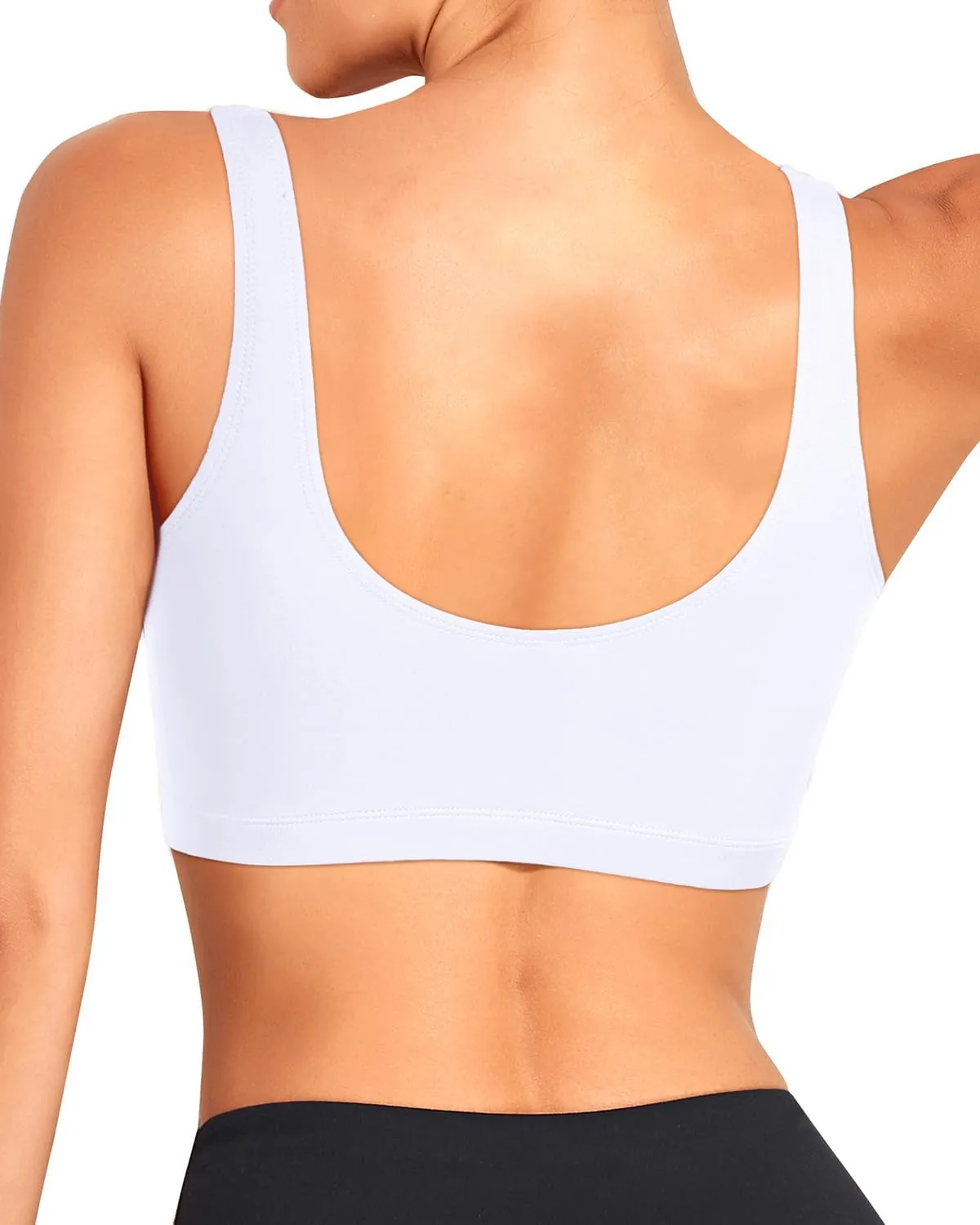 Tempt Me Women Sports Bra Bikini Top Push Up Scoop Neck Bathing Suits Top for Teen Girls