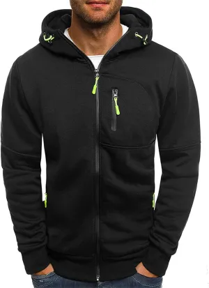 Thatrich Mens Oversized Hoodies Full Zip Hood Sweatshirt Lightweight Fleece Lined Jacket Casual Workout Sweatshirts Outerwear
