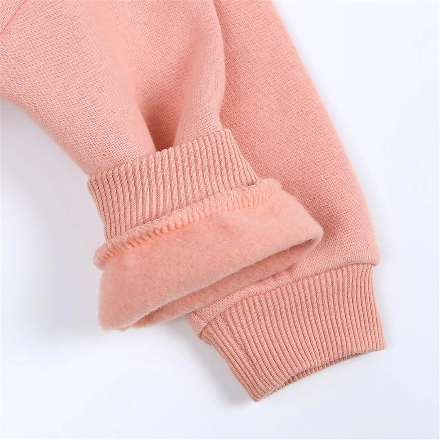 Toddler Boys Girls Fleece Lined Crewneck Sweatshirt Kids Sport Solid Basic Cotton Pullover Tops Long Girls Undershirts