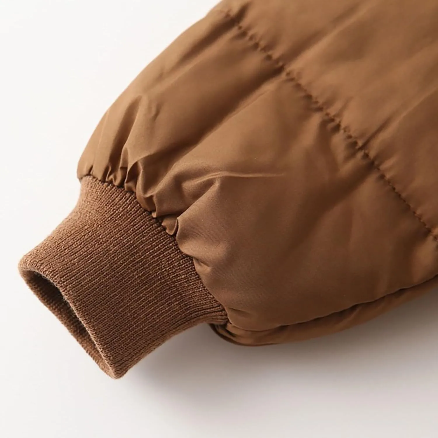Toddler Girls Boys Winter Solid Color Hooded Thickened Coat Warm Zipper Padded Cotton Jacket Outerwear with Pocket