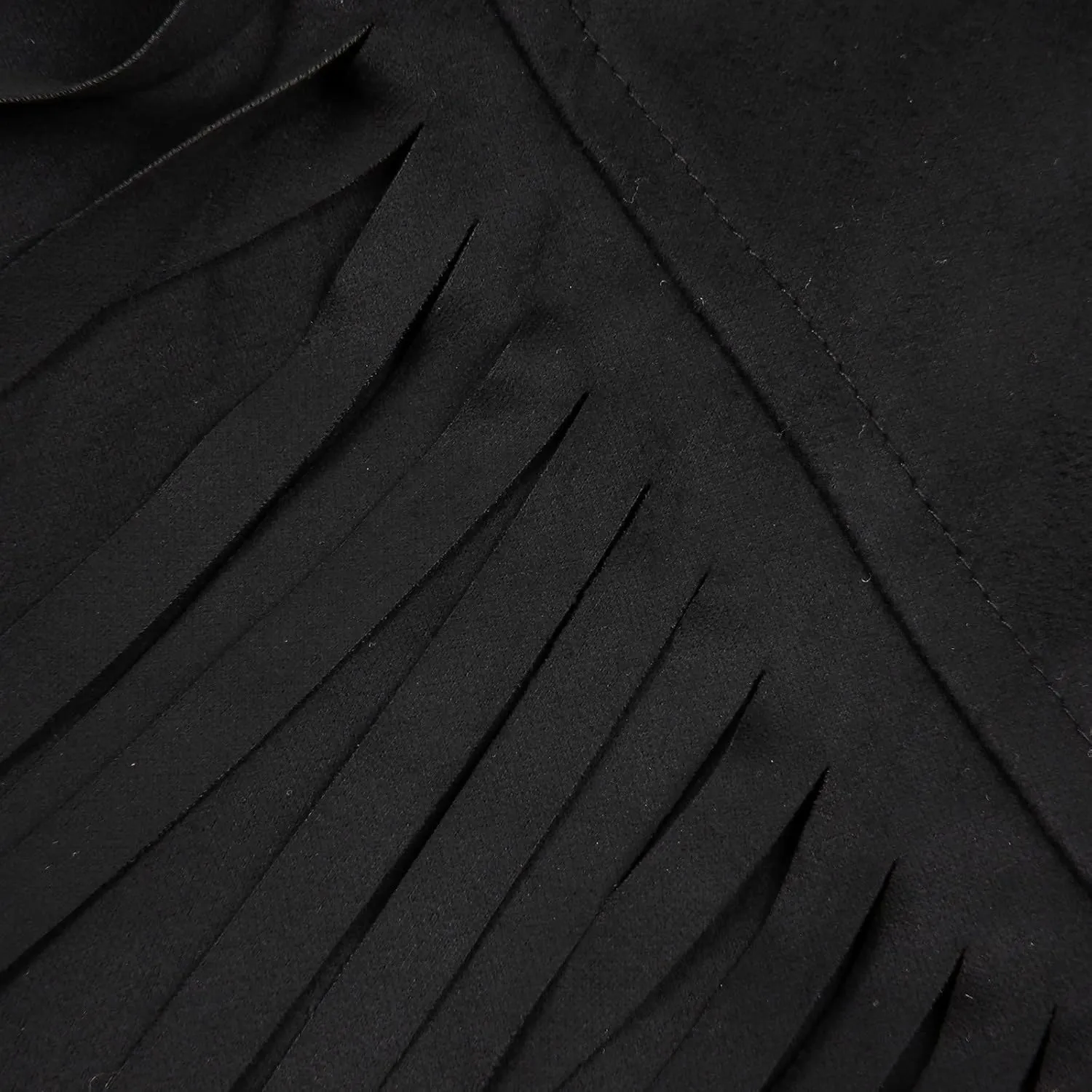 Trendy Fringe Coat for Women Faux Suede Leather Jackets Cowboy Style Coats Long Sleeve Tassels Cardigan Coat