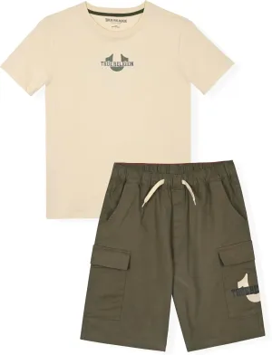True Religion Boys Short Sets for Kids | Boys Jean Shorts and Tee Shirt Clothing Set