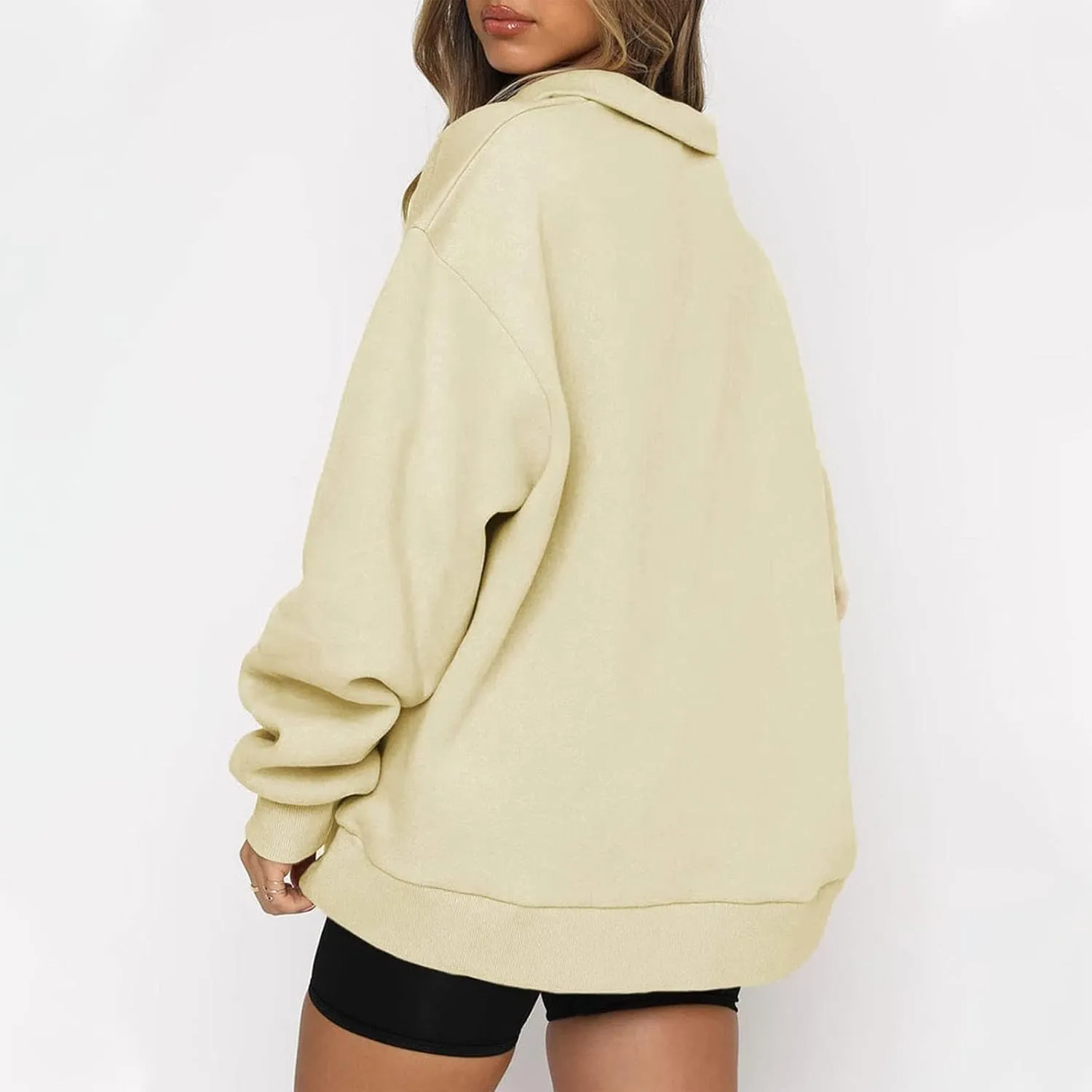 UOQAPRE Oversized Sweatshirt for Women Long Sleeve Womens Sweaters Half Zip Pullover Women Clothes for Girls Christmas