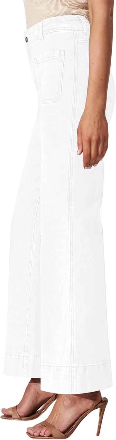 Wide Leg Jeans for Women - High Waisted Baggy Jeans Stretch Loose Denim Pants