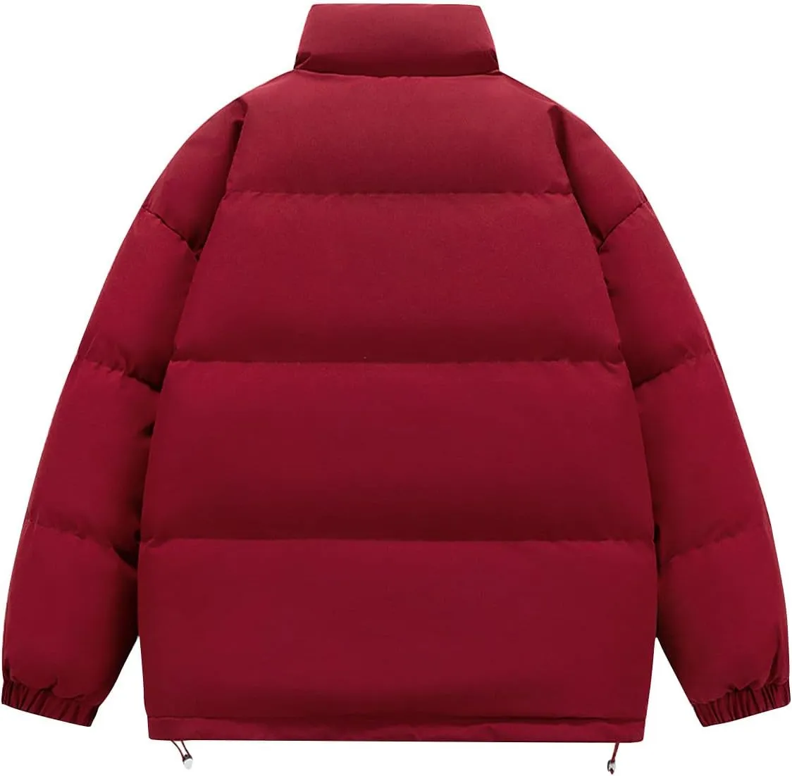 Winter Coats for Men Quilted Cotton Puffer Jacket Couples Thermal Thicken Outerwear Full Zip Warm Jacket with Pockets
