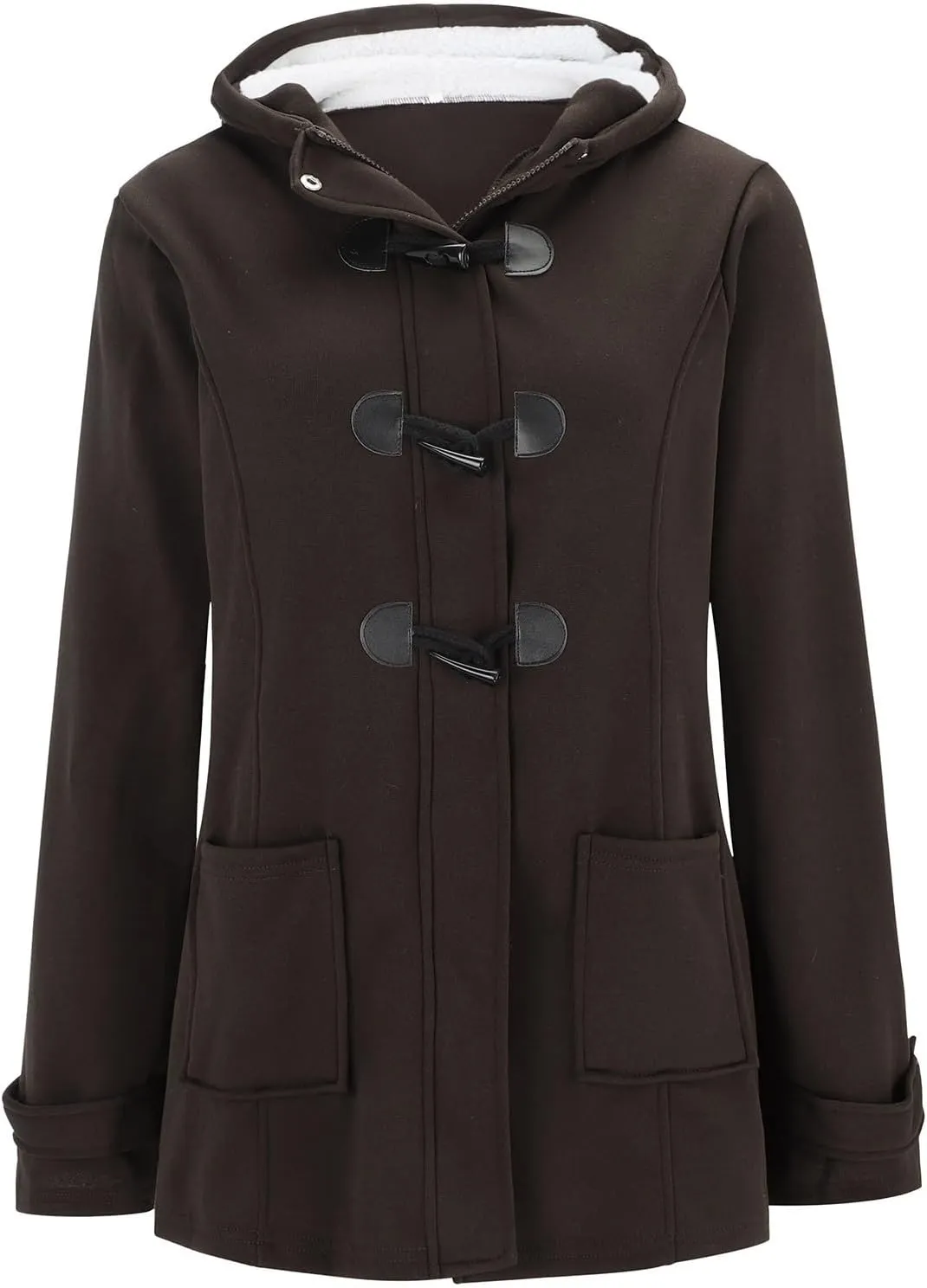 Winter Coats for Women Zip Up Hooded Utility Coats Outerwear with Pockets Plus Size Warm Sherpa Fleece Lined Jackets