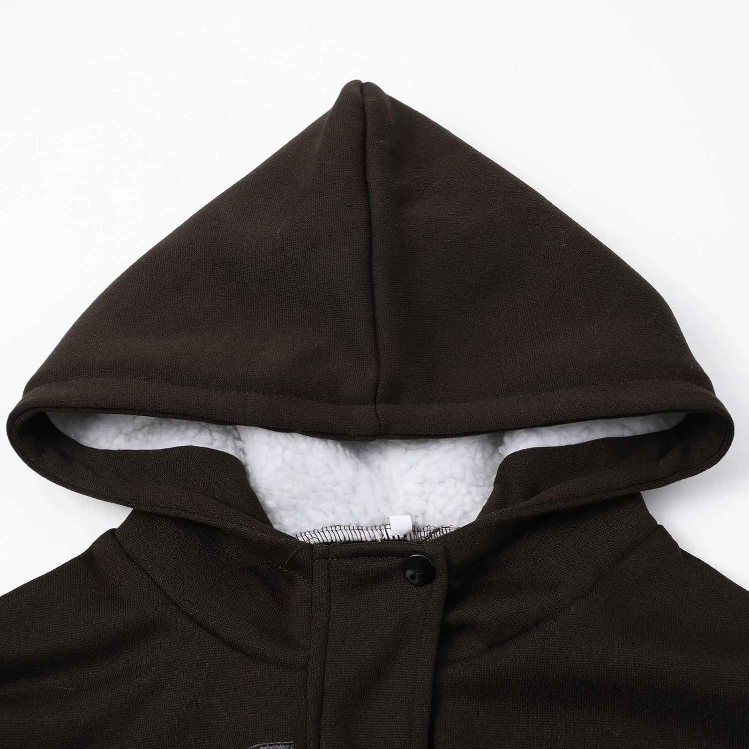 Winter Coats for Women Zip Up Hooded Utility Coats Outerwear with Pockets Plus Size Warm Sherpa Fleece Lined Jackets
