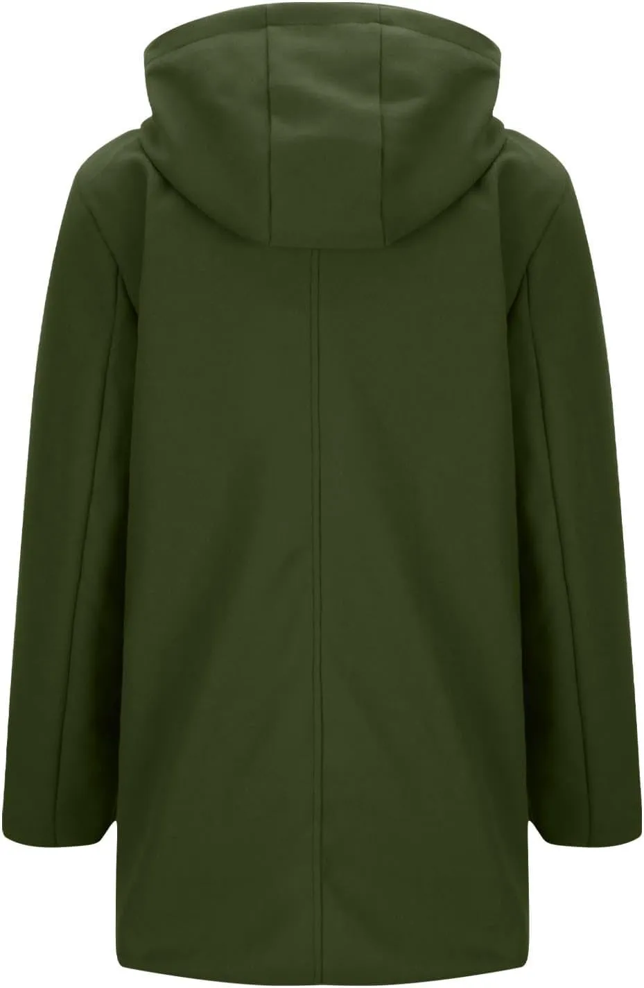 Winter Jackets for Men Long Trench Coat Zip Up Jacket with Hood Wool Blend Peacoat Warm Thick Outerwear 2024
