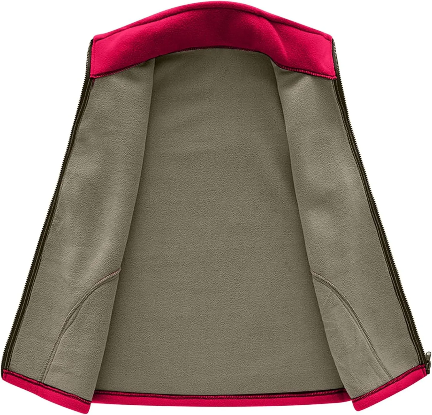 Wkishenl Women's Fleece Vest Solid Stand Collar Sleeveless Jacket Coat Fall Fuzzy Sherpa Lightweight Vest Zipper Waistcoat