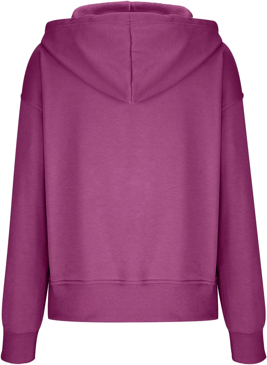 Women Hoodies Casual Long Sleeve Sweatshirt Solid Color Loose Pullover Tops 2023 Plus Size Fall Blouses Shirts