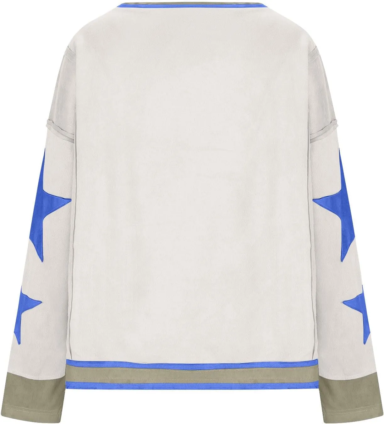 Women Oversize Sweatshirts Crewneck Long Sleeve Star Print Casual Loose Pullover Fall Fashion 2024 Clothes Tops