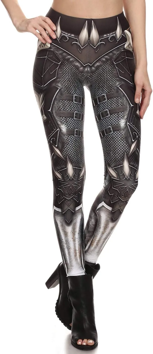 Women Steampunk Retro Leggings Comic Cosplay Punk Print Polyester Gothic Trousers Capris Pants S-4XL Plus Size