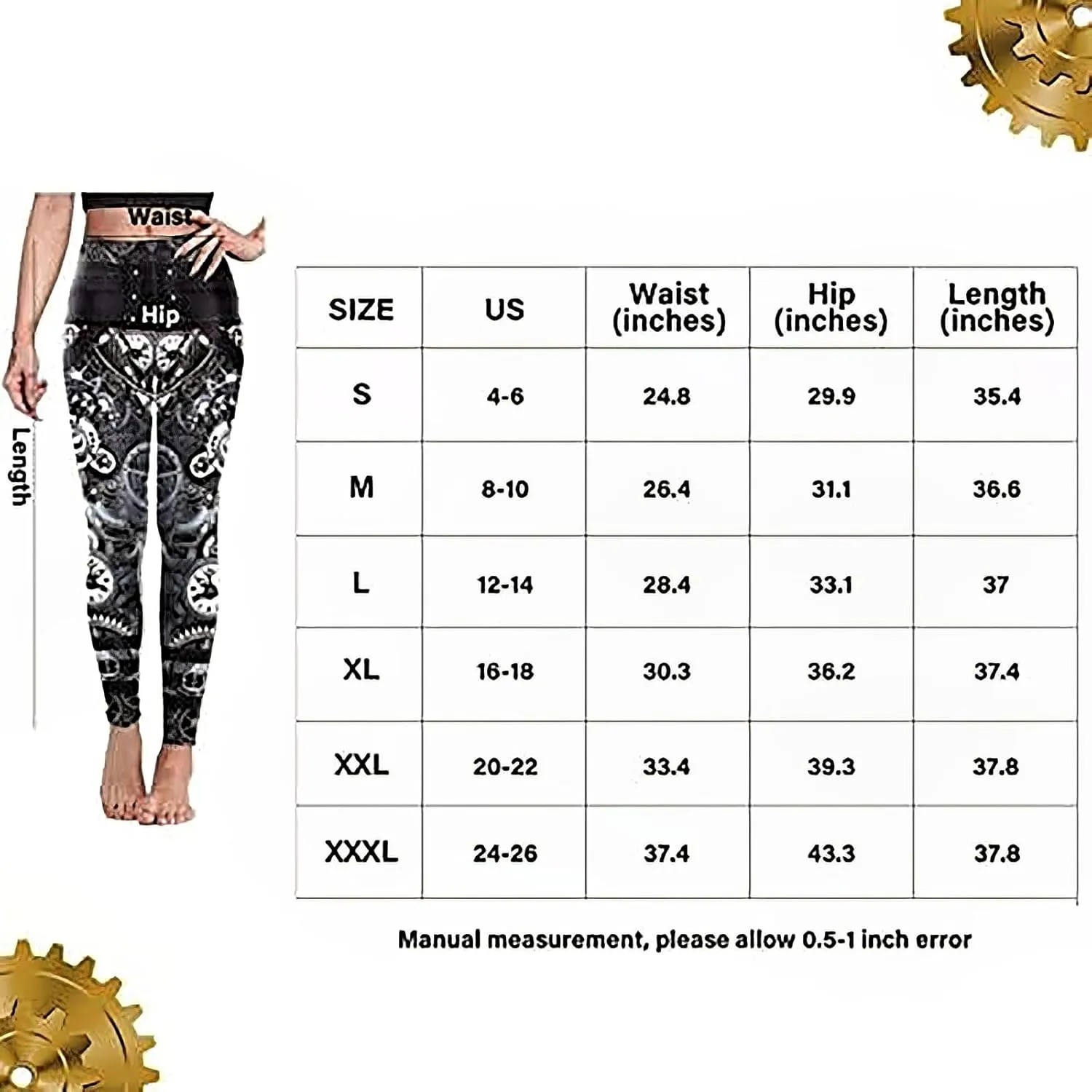 Women Steampunk Retro Leggings Comic Cosplay Punk Print Polyester Gothic Trousers Capris Pants S-4XL Plus Size